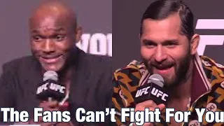 Jorge Masvidal to Kamaru Usman "Ima Whoop Your ### all by Myself"  | UFC 261 Press Conference