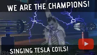 Queen - We Are The Champions Meets Singing Tesla Coils (Bobinas de Tesla)