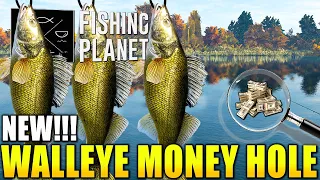 NEW WALLEYE Money and Xp Spot on Emerald lake New York - Fishing planet
