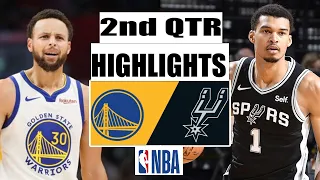 Golden State Warriors vs San Antonio Spurs 2nd Qtr Highlights | March 11 | 2024 NBA Season