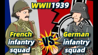 1940 German infantry squad vs. French infantry squad