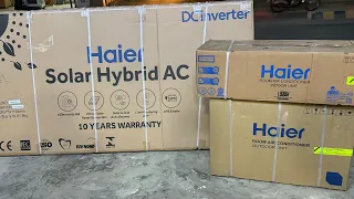 Haier solar hybrid ac price & reviews || best inverter ac || solar ac || new inverter ac