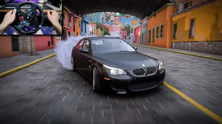900hp E60 M5 BMW drift for the city Forza Horizon 5 Logitech g29