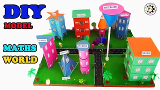 DIY MATHS WORLD || GEOMETRICAL CITY || GEOMETRICAL SHAPES MODEL 3D