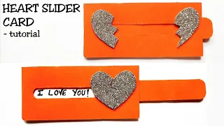 Heart Slider Card Tutorial | Love Slider Card Tutorial | Card Making Idea