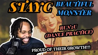 STAYC GIRLS ITS GOING DOWN!!! | StayC - Beautiful Monster MV & Run2U [Dance Practice] (REACTION)