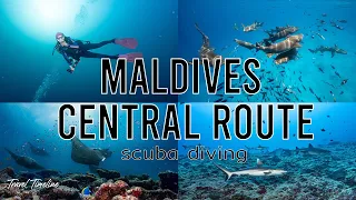 (ENG SUB) EP 26: Maldives Central Route Scuba Diving ดําน้ํา กับ Manta และ ฉลาม ที่ Maldives