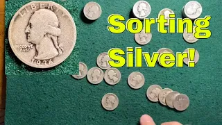 Sorting Silver Quarters! 1932-1939