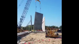 #cranefailure precast concrete wall installation|crane failure|