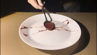 Simple dessert plating