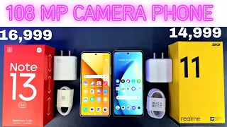 108 MP Camera Phone 2024 ⚡ Redmi Note 13 5G 🆚 Realme 11 5G ⚡ Unboxing & Comparison 🔥