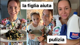 Preparato pollo al limone e ceci con spinaci | pulizia del bagno |  la spesa Eurospin |vlog