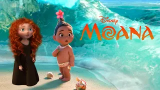 Moana and Merida Save a Turtle | Water spirit [Fanmade Scene]