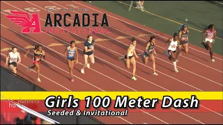 2022 TF - Arcadia Invite - 100 Meters (Girls, Seeded & Invite)