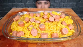 ASMR KRAFT DINNER & HOT DOGS MUKBANG