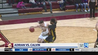 Calvin’s men basketball top Adrian to claim second place