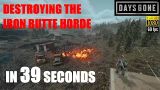 Days Gone PS5 - THE IRON BUTTE HORDE - Destroying A 300 Strong Horde In 39 Seconds