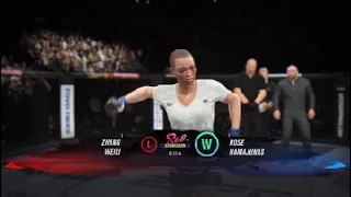 EA SPORTS™ UFC® 4 UFC 261 simulation zang weili vs rose namajunas