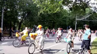 Леди на велосипеде в Сокольниках 7 августа 2016