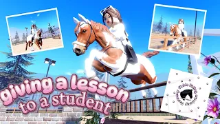 GIVING A LESSON TO A STUDENT!!!!    *voiced*      ~Harmony Fields Riding Academy~