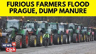 France Framers Protest | Czech Farmers Dump Manure on Prague Streets in Renewed Protests | N18V