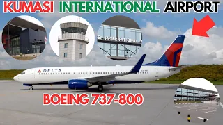 Boeing 737-800 Aircraft Lands Safely at Kumasi International Airport.