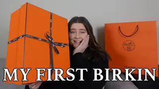 UNBOXING MY FIRST HERMES BIRKIN!!🍊 MY HOLY GRAIL BAG!!🔥