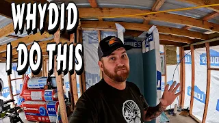 IT TRIED TO FIGHT ME | tiny house | off-grid cabin build, how-to, tile, waterproofing, DIY, shower