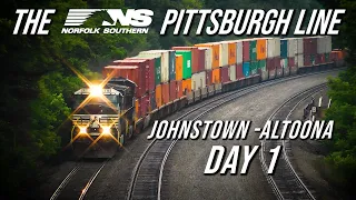 NS Pittsburgh Line Railfanning - Day 1 - Exploring Johnstown, PA - Altoona, PA