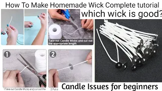 How To Make  Homemade Candle Wicks || Candle Wick Making Tutorial || How To Make Candle wick