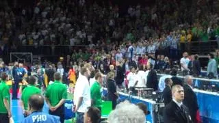 The Lithuanian anthem - Lithuania/Greece - Eurobasket 2011