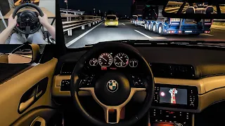 Euro Truck Simulator 2 - BMW 3 Series E46 | Night Drive [Steering Wheel Gameplay]