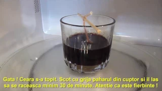 Luminare in cuptorul cu microunde Candle in the microwave oven