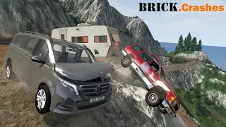 Cliff Drops #7 Realistic BeamNG Drive crashes | BrickCrashes