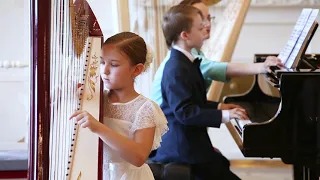 А.Вивальди. Концерт для арфы с оркестром. Исп.Тимофей Харитоненко,10 лет и Лилия Брагина,9 лет #harp