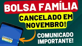 🚨A CASA CAIU! BOLSA FAMILIA será CANCELADO em NOVEMBRO para MILHARES! VEJA quem não vai mais receber