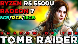 Shadow of the Tomb Raider | Memory Comparison | 8GB vs 12GB vs 16GB | Ryzen R5 5500U AMD APU Test
