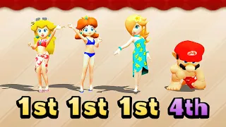 Mario Party: The Top 100 - Princesses Vs Mario All Minigames (Hardest Difficulty)