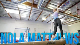 Nola Mathews Beam Training | Airborne Gymnastics