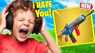 Trolling ANGRY Kid With *UNVAULTED* MK7 in Fortnite!