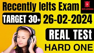 VERY HARD LISTENING TEST 2024 , MCQ IELTS LISTENING TEST ||MAP , 26-02-2024