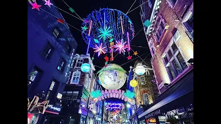 London Christmas lights 4k video Новогодние огни Лондона