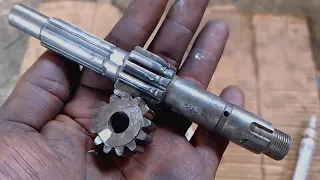 secret lathe technique, the ancient way of connecting the transmission gear