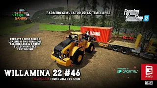 Willamina 22/#46/Forestry Containers/Loading & Chipping Logs/Building Houses/FS22 4K Timelapse