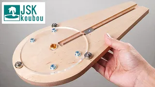 A router circle cut jig that frees you from the hassle of dust collection hoses