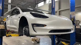 Installing BONOSS Wheel Spacers and Splitter On My 2021 Tesla Model 3