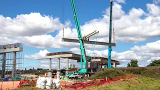 Horotiu rail bridge construction time-lapse