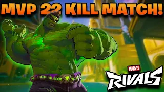 *MVP* BEST HULK MATCH IN MARVEL RIVALS! (22 KILLS GAMEPLAY)