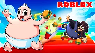 BEBE NOOB es EL GORDO MAS VELOZ 🏃‍♂️💨 CARRERA DE RACE CLICKER con BEBE NOOBSI en ROBLOX