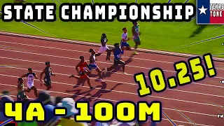 4A Boys - 100M - State Final [Bay City, Gilmer, Cuero, Jarrell, Aubrey, Ft Worth Benbrook]